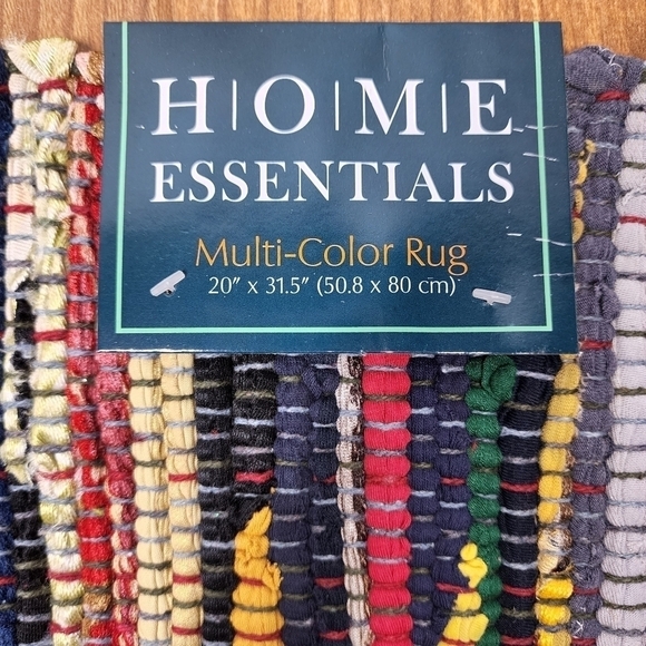 HOME ESSENTIALS MULTI-COLOR RAG RUG - Picture 3 of 5
